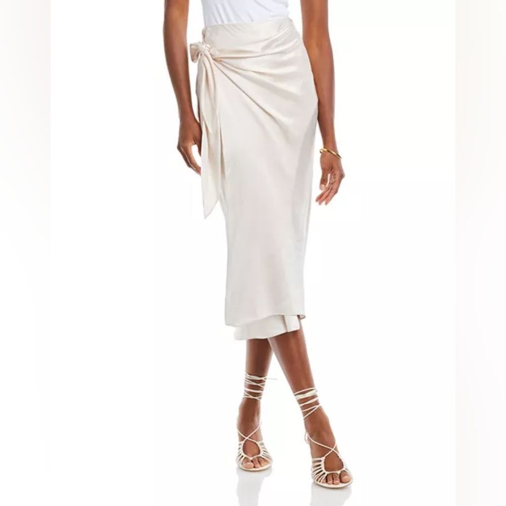 Rails Paige Creme Satin Mini Skirt Small